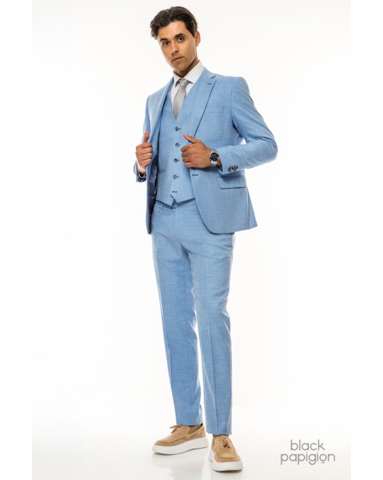 Κοστούμι Artisti Italiani γαλάζιο SLIM FIT