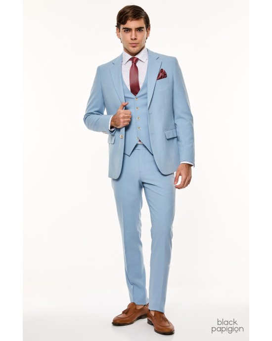 Κοστούμι Artisti Italiani γαλάζιο SLIM FIT