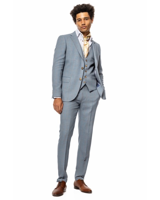 Κοστούμι Vittorio Riviera  γαλάζιο SLIM FIT