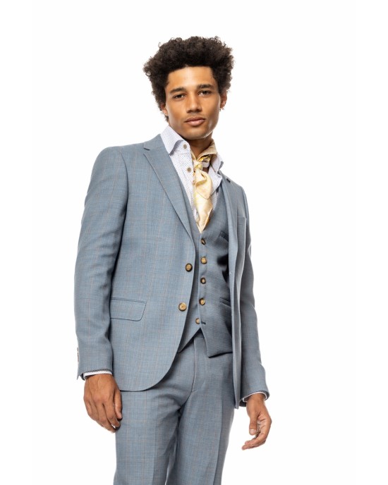 Κοστούμι Vittorio Riviera  γαλάζιο SLIM FIT