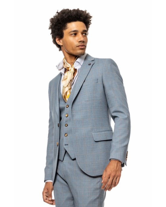 Κοστούμι Vittorio Riviera  γαλάζιο SLIM FIT