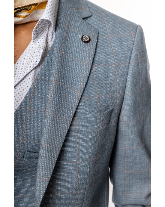 Κοστούμι Vittorio Riviera  γαλάζιο SLIM FIT