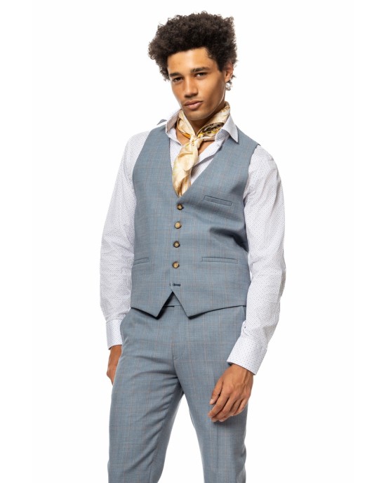 Κοστούμι Vittorio Riviera  γαλάζιο SLIM FIT
