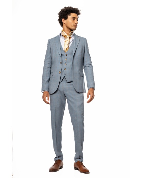 Κοστούμι Vittorio Riviera  γαλάζιο SLIM FIT