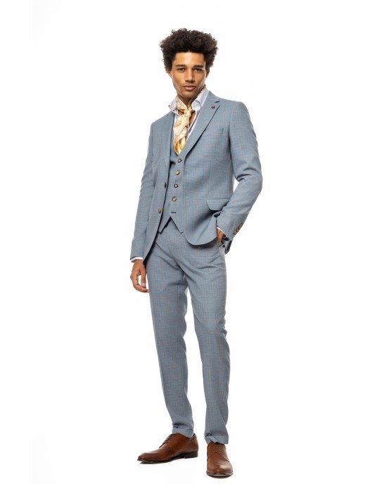 Κοστούμι Vittorio Riviera  γαλάζιο SLIM FIT