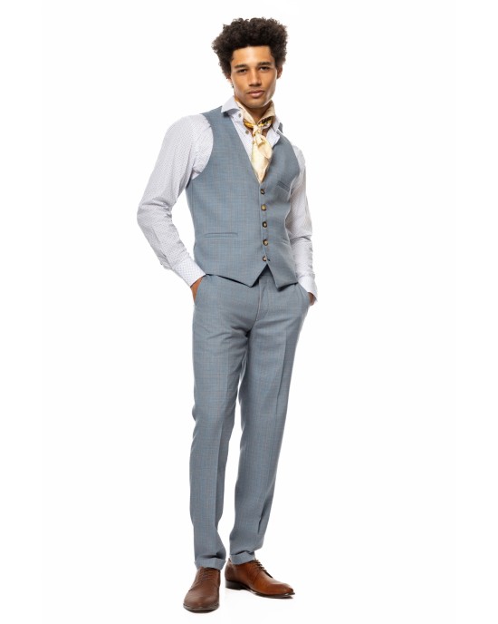 Κοστούμι Vittorio Riviera  γαλάζιο SLIM FIT
