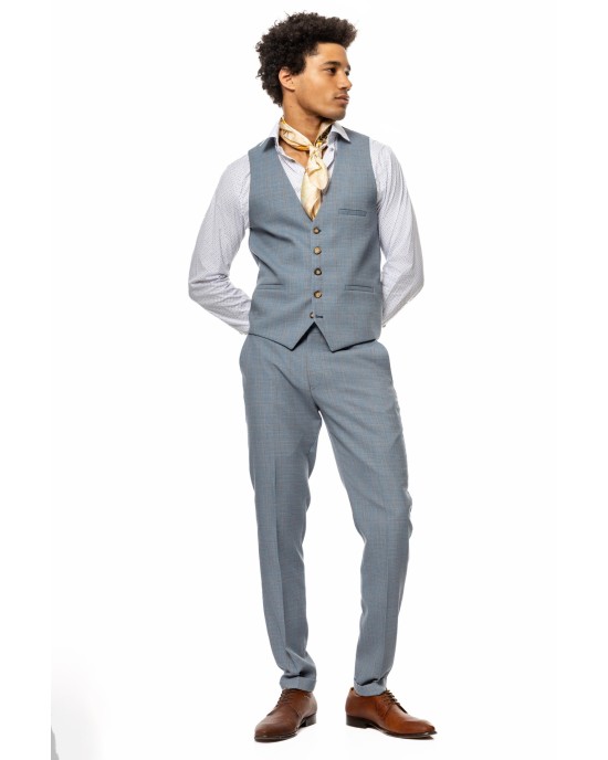 Κοστούμι Vittorio Riviera  γαλάζιο SLIM FIT