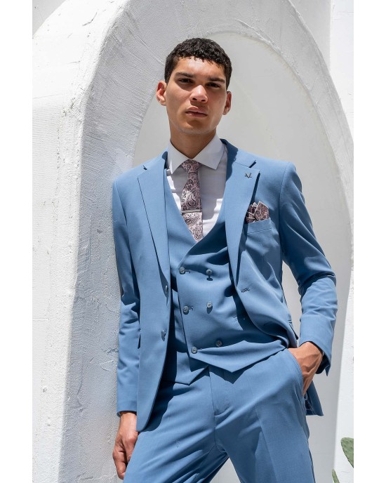 Κοστούμι Vittorio Marciano γαλάζιο SLIM FIT