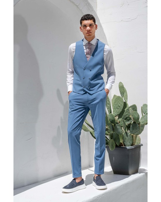 Κοστούμι Vittorio Marciano γαλάζιο SLIM FIT