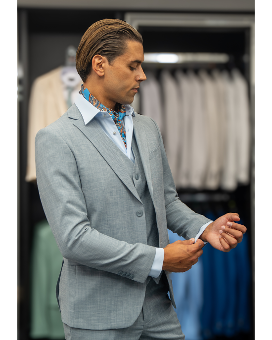 Κοστούμι Artisti Italiani γαλάζιο SLIM FIT