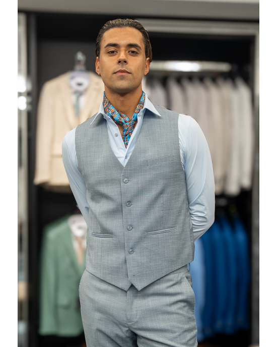 Κοστούμι Artisti Italiani γαλάζιο SLIM FIT