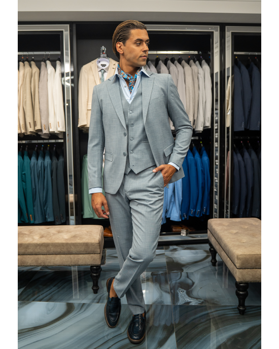 Κοστούμι Artisti Italiani γαλάζιο SLIM FIT