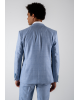 Κοστούμι Black Papigion Milano γαλάζιο με καρό μπλε SLIM FIT
