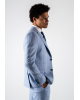 Κοστούμι Black Papigion Milano γαλάζιο με καρό μπλε SLIM FIT