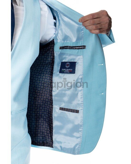Κοστούμι Fabio Franco γαλάζιο SLIM FIT