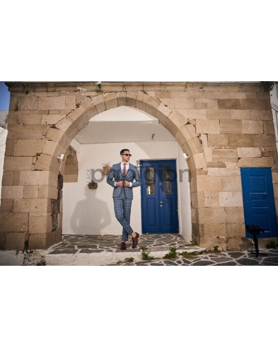 Κοστούμι Vittorio Faggio γαλάζιο Κοστούμι Vittorio Faggio γαλάζιο