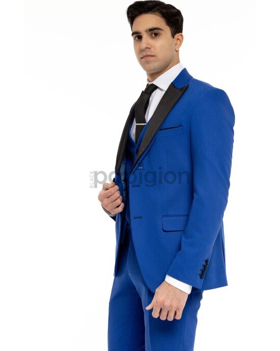 Κοστούμι Dezign μπλε ρουά SLIM FIT