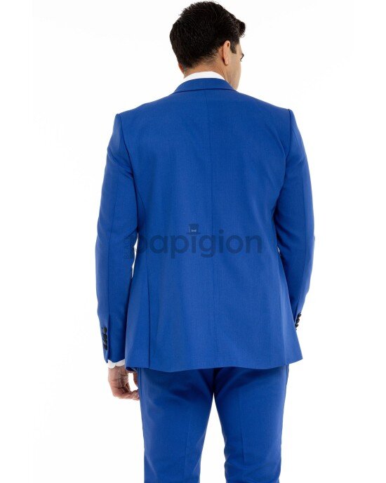 Κοστούμι Dezign μπλε ρουά SLIM FIT