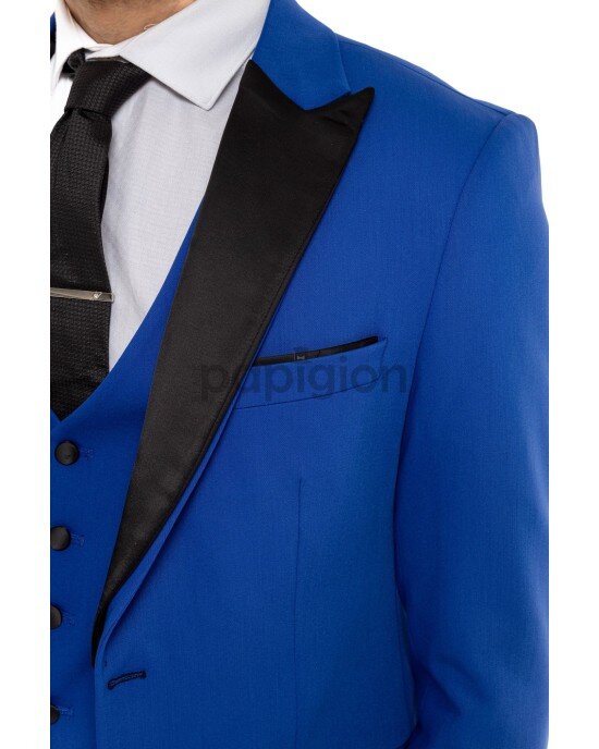 Κοστούμι Dezign μπλε ρουά SLIM FIT