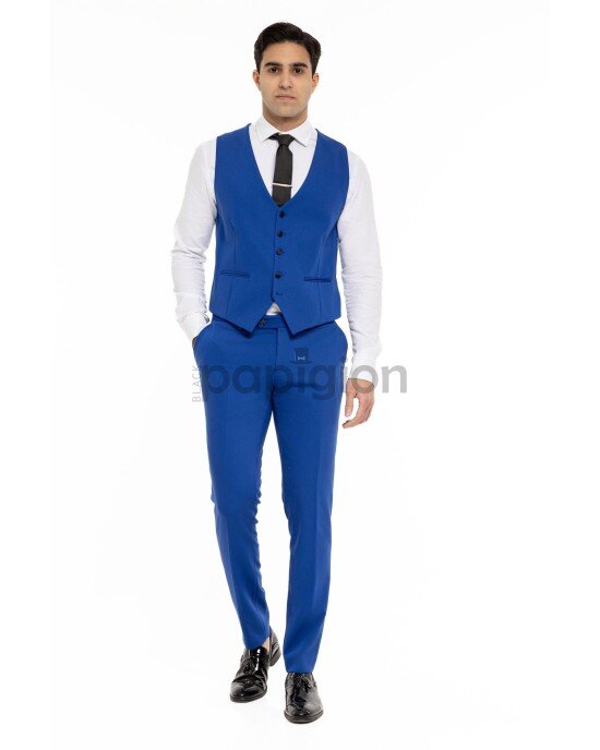 Κοστούμι Dezign μπλε ρουά SLIM FIT