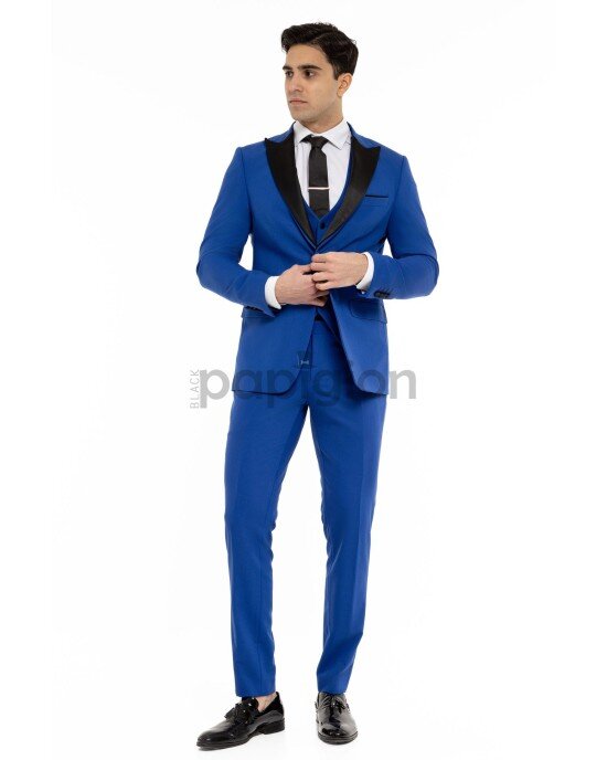 Κοστούμι Dezign μπλε ρουά SLIM FIT