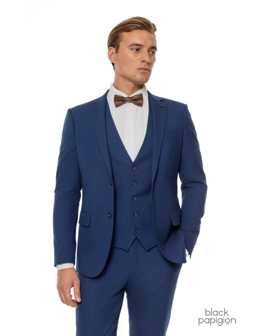 Κοστούμι Black Papigion μπλε SLIM FIT