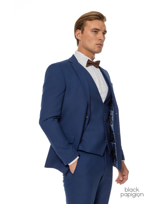 Κοστούμι Black Papigion μπλε SLIM FIT