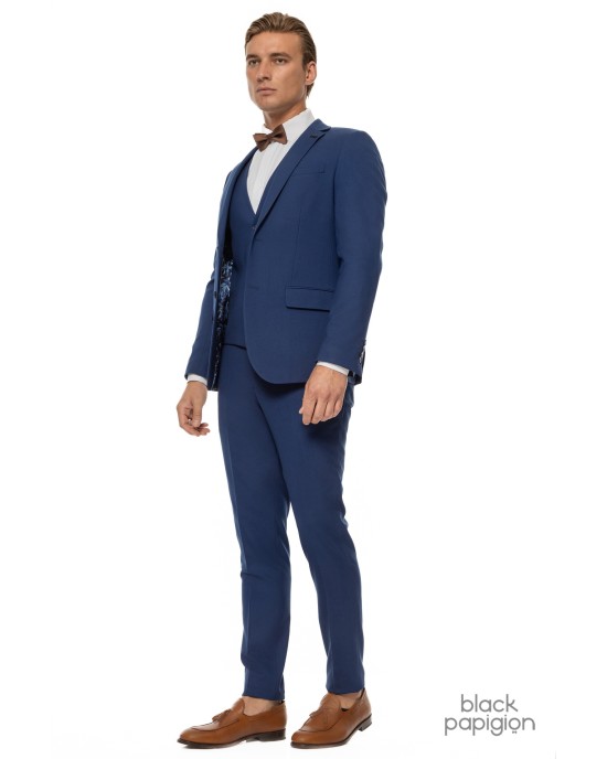 Κοστούμι Black Papigion μπλε SLIM FIT