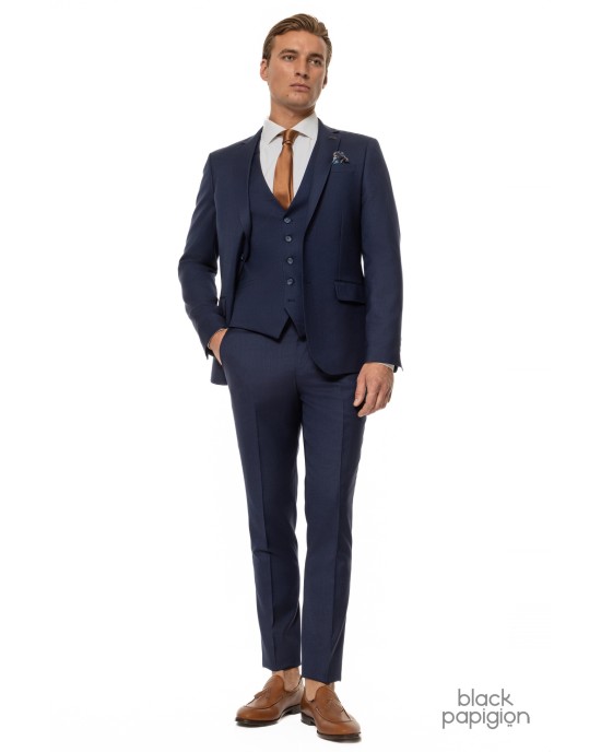 Κοστούμι Black Papigion μπλε SLIM FIT