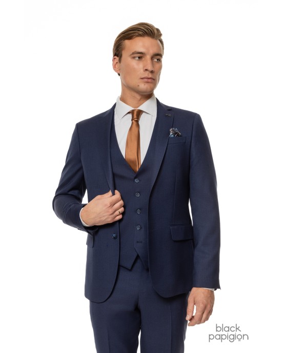 Κοστούμι Black Papigion μπλε SLIM FIT