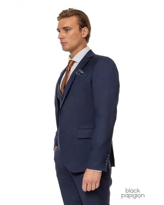 Κοστούμι Black Papigion μπλε SLIM FIT