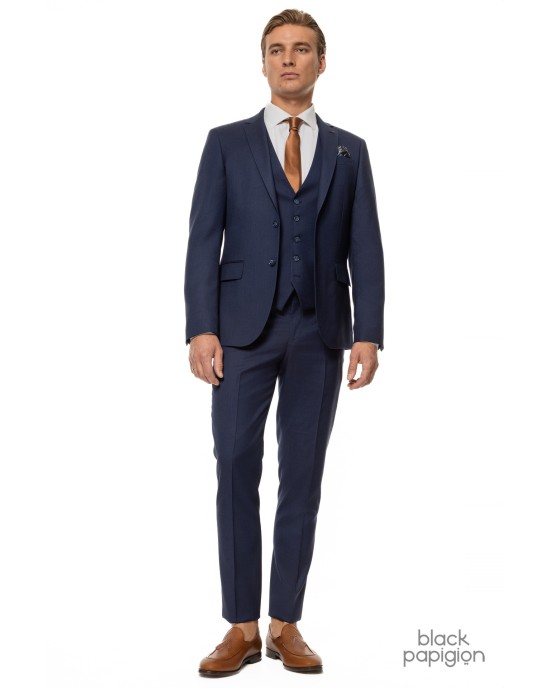 Κοστούμι Black Papigion μπλε SLIM FIT