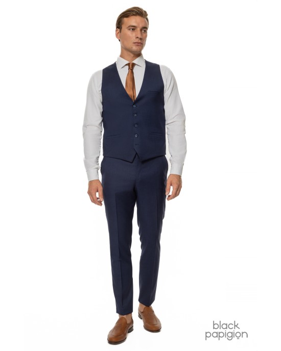 Κοστούμι Black Papigion μπλε SLIM FIT