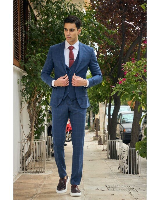 Κοστούμι Fabio Franco μπλε SLIM FIT Κοστούμι Fabio Franco μπλε SLIM FIT