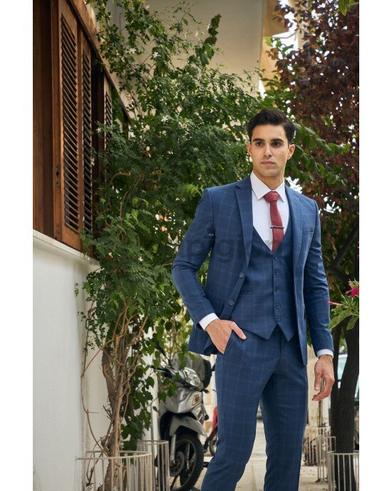Κοστούμι Fabio Franco μπλε SLIM FIT Κοστούμι Fabio Franco μπλε SLIM FIT