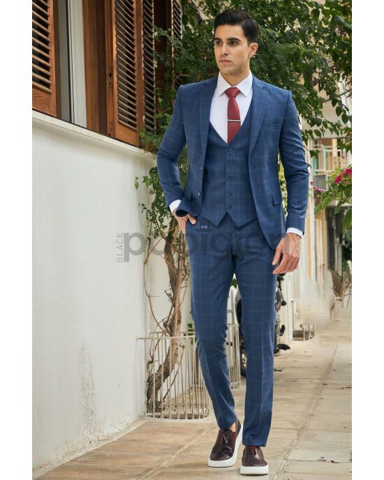Κοστούμι Fabio Franco μπλε SLIM FIT Κοστούμι Fabio Franco μπλε SLIM FIT