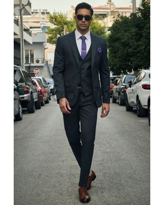 Κοστούμι Vittorio River μπλε SLIM FIT Κοστούμι Vittorio River μπλε SLIM FIT