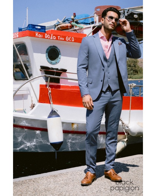 Κοστούμι Black Papigion μπλε SLIM FIT