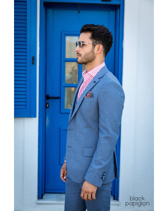 Κοστούμι Black Papigion μπλε SLIM FIT