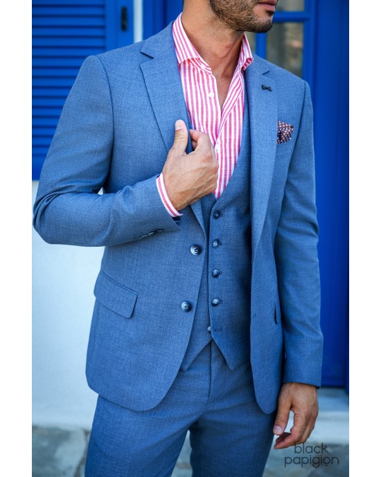 Κοστούμι Black Papigion μπλε SLIM FIT