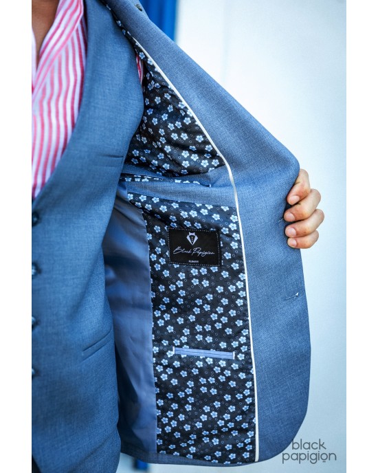 Κοστούμι Black Papigion μπλε SLIM FIT