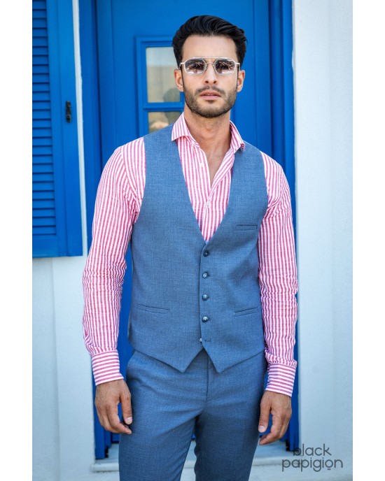 Κοστούμι Black Papigion μπλε SLIM FIT