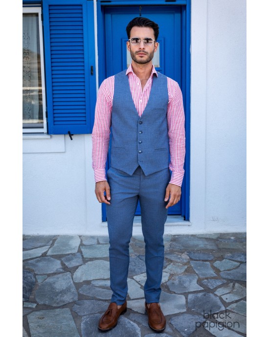 Κοστούμι Black Papigion μπλε SLIM FIT