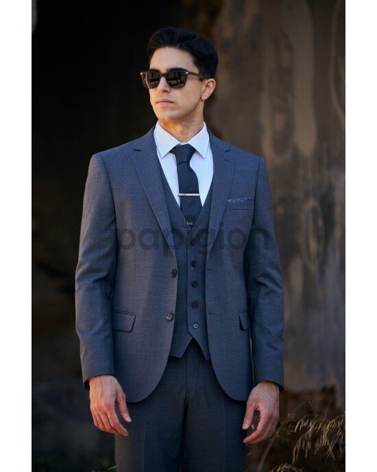 Κοστούμι Vittorio Trento μπλε SLIM FIT