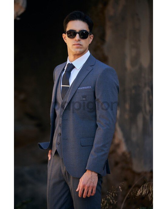 Κοστούμι Vittorio Trento μπλε SLIM FIT