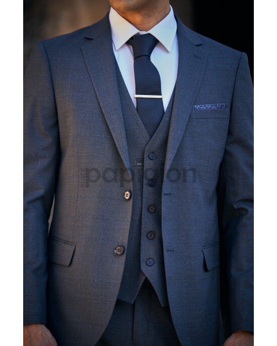 Κοστούμι Vittorio Trento μπλε SLIM FIT