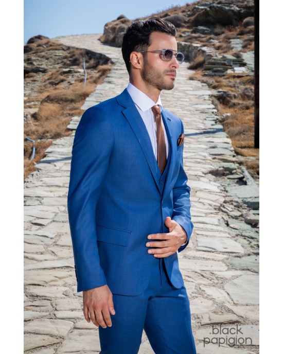 Κοστούμι Black Papigion μπλε SLIM FIT