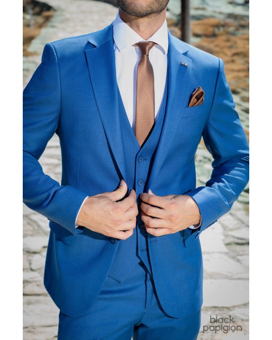 Κοστούμι Black Papigion μπλε SLIM FIT