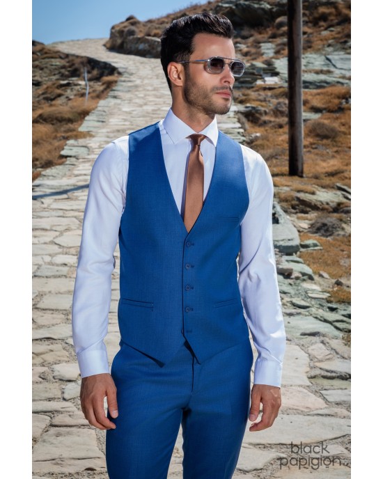Κοστούμι Black Papigion μπλε SLIM FIT