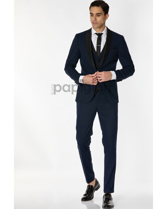 Κοστούμι Vittorio Smokin μπλε SLIM FIT